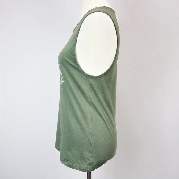 Bella Canvas Olive Green Humanity Heart Thorns Graphic Tank Top Women’s Size M - Picture 8 of 16